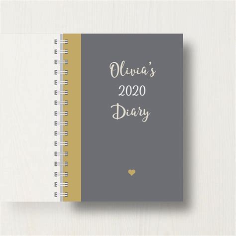 Personalised 2024 Diary With Name By Designed