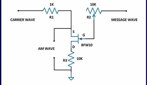 Circuit Diagram Of AM Modulator built from N-channel FET, BFW10 in 2020