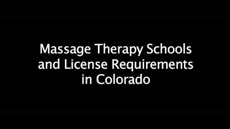 Massage Therapy Schools In Colorado Youtube