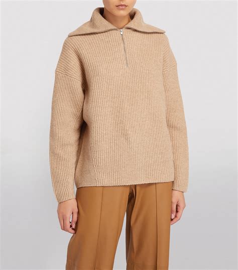 Womens Vince Beige Wool Cashmere Half Zip Sweater Harrods Uk