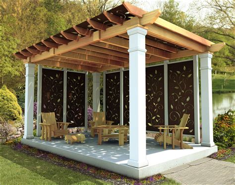 I Love This Simple Small Pergola That Uses Burlap Panels To Either