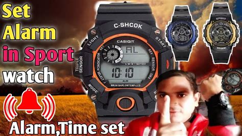 How To Set Time In Sport Watchdigital Watch Set Alarmg Shock Watch