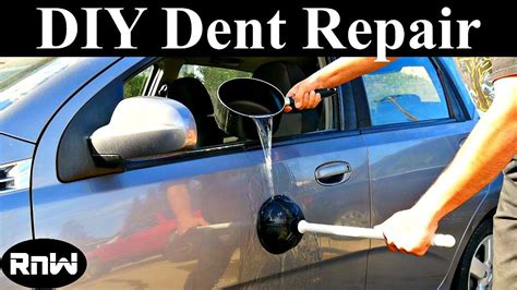 Using Boiling Water And A Plunger To Remove Car Dents Does It Work Youtube