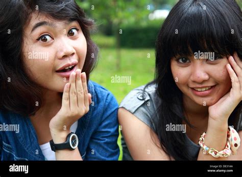 Two Cute Indonesian Girls Stock Photo Alamy