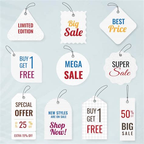 Free Vector Sale Badge Sticker Vector Shopping Clipart Collection