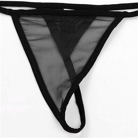Sexy Women See Through Bikini Set G String Micro Thong Bra Swimsuit