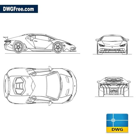 Lamborghini Centenario Dwg Download Autocad Blocks Model