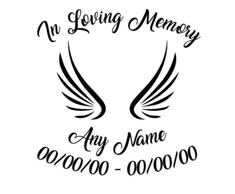 Personalized In Loving Memory Vinyl Decal Custom Memorial Etsy In