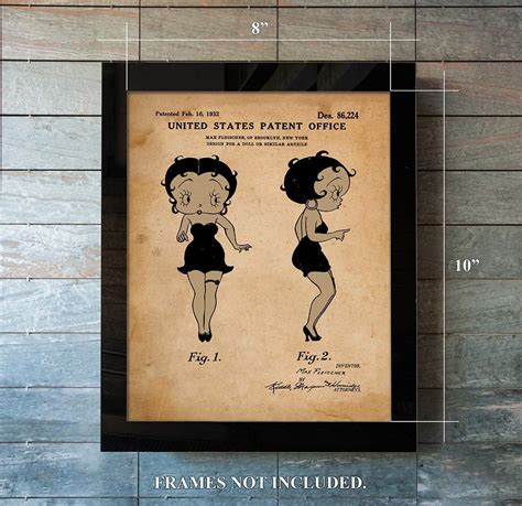 Betty Boop And Bimbo Betty Boop Patent Betty Boop Art Etsy