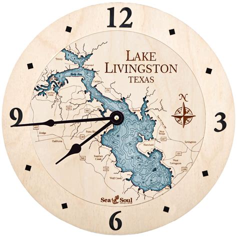 Lake Livingston Nautical Map Clock Sea And Soul Charts