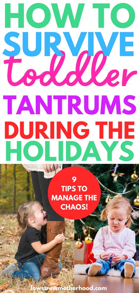 How To Survive Toddler Tantrums During The Holidays Low Stress Motherhood