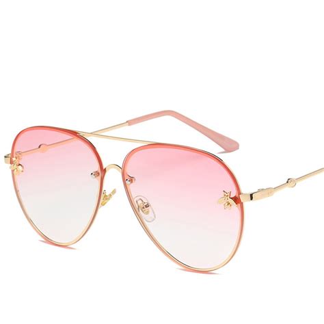 2018 fashion brand designer oversized sunglasses women men vintage rimless gradient sun glasses