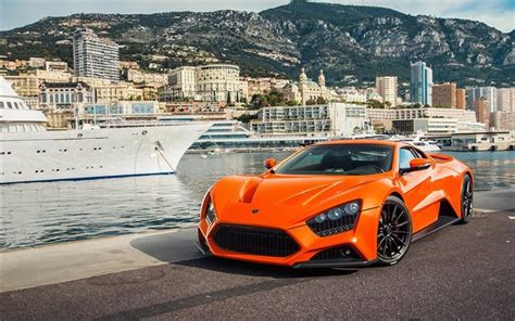 Download Wallpapers Zenvo St1 Supercar Monaco Sports Cars Orange