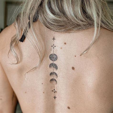 Share More Than 80 Moon Phases Spine Tattoo Latest In Eteachers