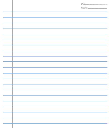 College Ruled Lined Paper Template Word 2007