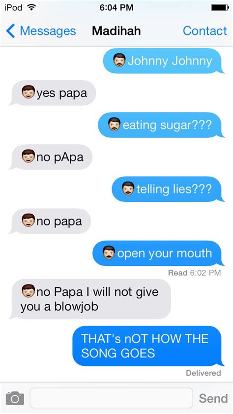 Texting A Twist Johnny Johnny Yes Papa Know Your Meme