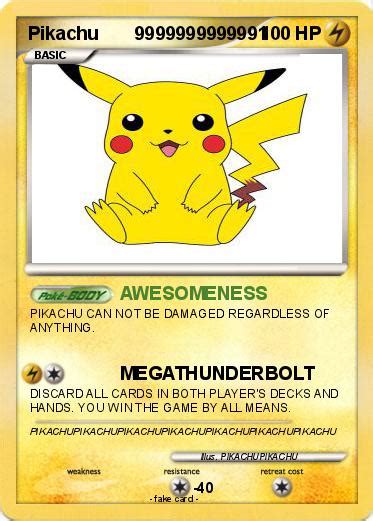 Pokémon Pikachu 9999999999991 9999999999991 Awesomeness My Pokemon Card