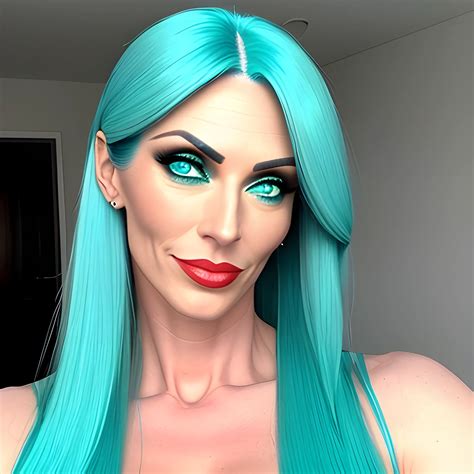 Age 40 Years Old Gender Female Long Straight Turquoise Blue Ha Arthub Ai
