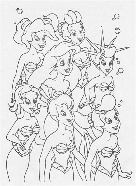 18 printable the little mermaid coloring pages. The Little Mermaid Color Gallery: Coloring Images, Avatars ...