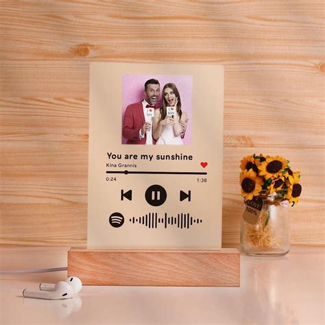 Spotify Glass Music Plaque Custom Spotify Scannable Code Music Plaque