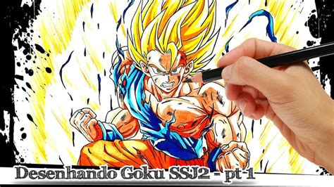 ¡en busca del super saiyan dios! Desenhando Goku Super Sayajin 2 - Parte 1 - YouTube