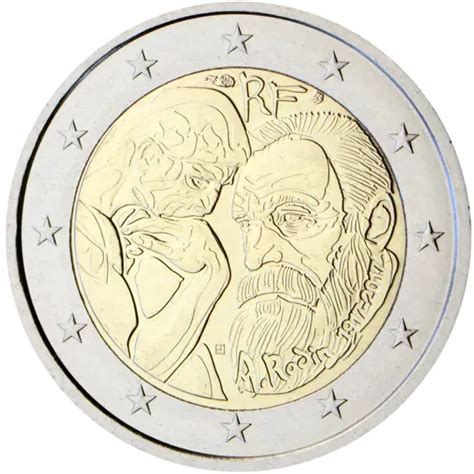 Frankreich 2 Euro Münze 100 Todestag Von Auguste Rodin 2017 Euro