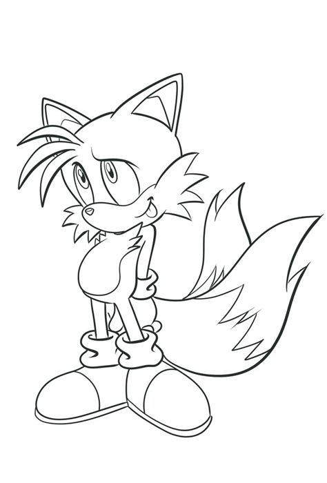 Cute Miles Tails Prower Coloring Pages Tails Coloring Pages Sexiz Pix