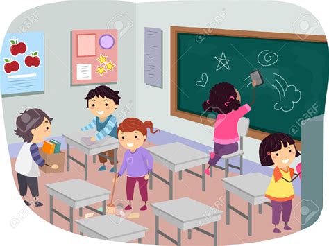 Cartoon classroom free png stock. children cleaning classroom clipart - Clipground
