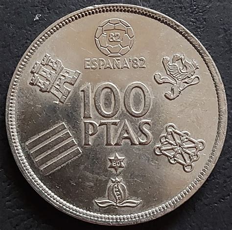 Moneda 100 Pesetas 1980 Conmemorativa Mundial 82 Foronum
