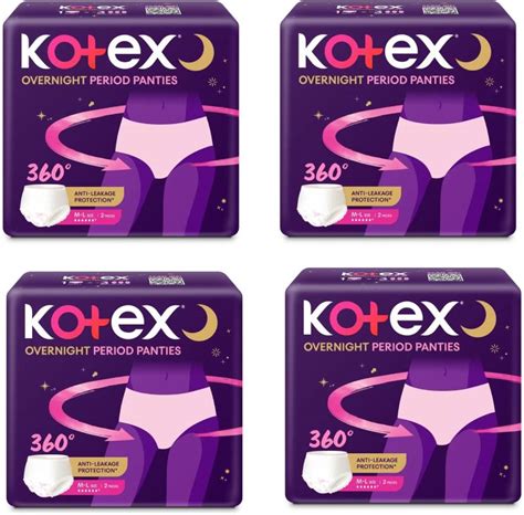 Kotex Overnight Period Panties Mediumlarge Size 8 Panties For Heavy