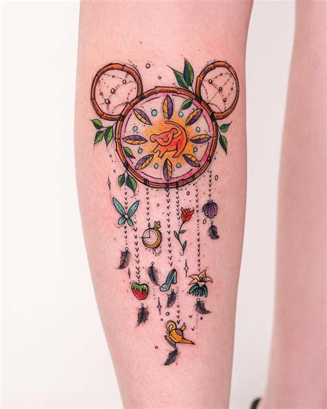 Tattoo Filtro Dos Sonhos Da Disney Na Perna Da Pollyana Consegue