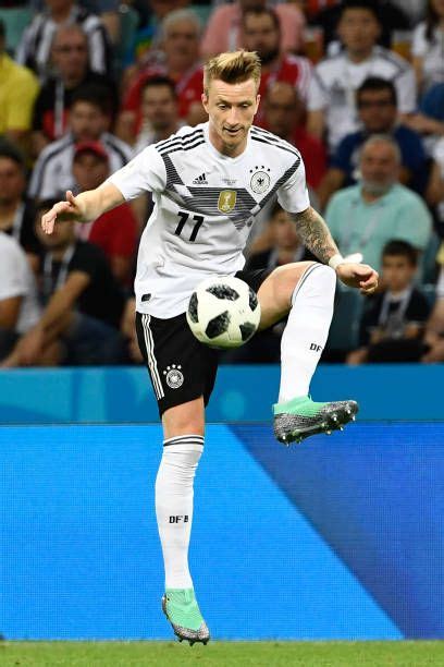 Germanys Forward Marco Reus Controls The Ball During The Russia 2018