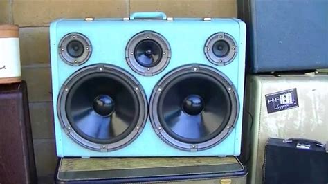 Vintage Suitcase Boombox Blue Steel By Hi Fi Luggage Sold Stereo