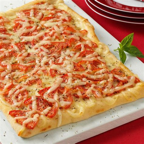 Tomato Cheese Pizza Recipe How To Make It Taste Of Home