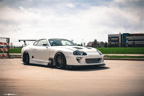 Ultra Modern Tuning For White Toyota Supra With Custom Blacked Out