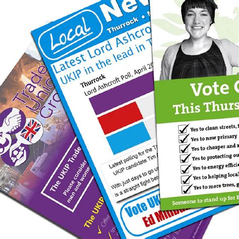 Election Trade Priced Leaflets 150gms Gloss A3 A4 A5 A6 Dl