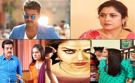 Daily latest episodes of tamil tv shows. BARC Tamil shows TRP week 42: Television premiere of Vijay ...