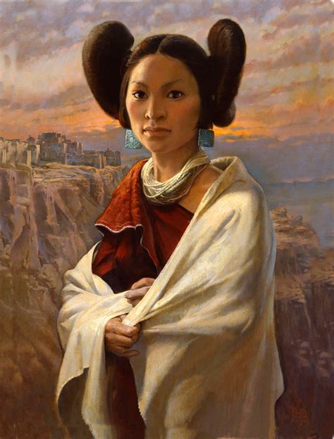 hopi maiden at home on the third mesa native american girls american indian art native