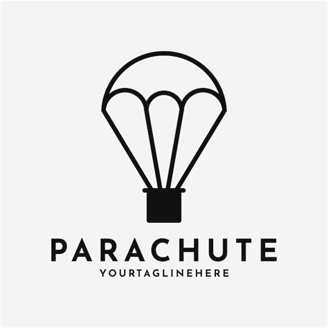Premium Vector Minimalist Parachute Logo Design Template