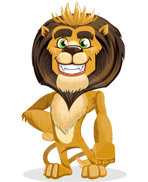 Vector Lion Cartoon Character Leo Nardo Graphicmama Graphicmama