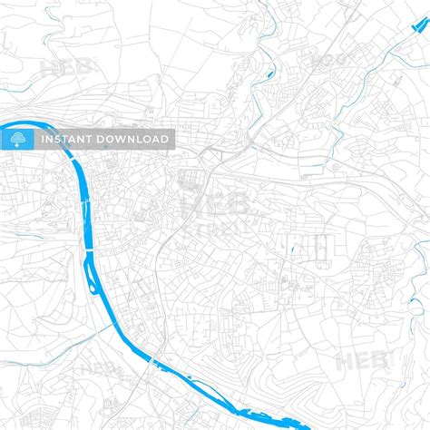 Click here and draw a rectangle over the map to precisely define the search area. Wurzburg, Germany bright two-toned vector map | HEBSTREITS ...