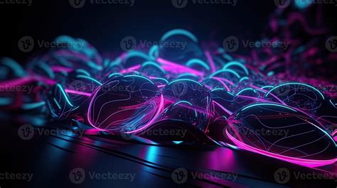 Digital Futuristic Ultraviolet Wallpaper Abstract Neon Background