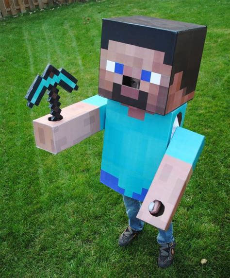 Minecraft crafts minecraft garden vorlage fisch basteln haus basteln pappe vorlage image mit. Minecraft Steve Kostüm