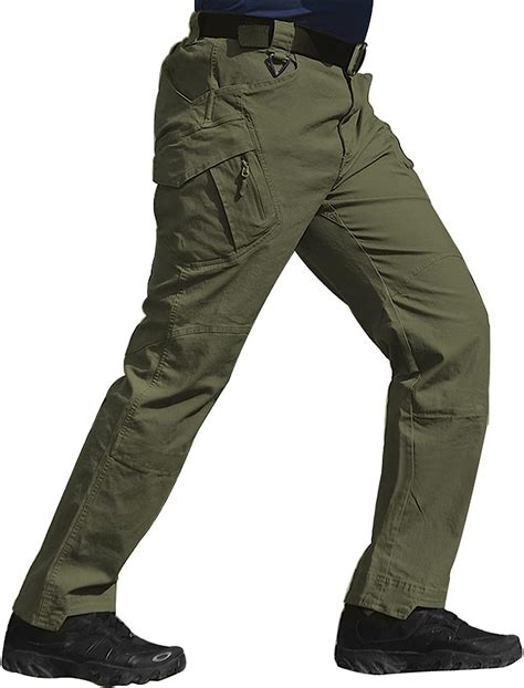 Susclude Mens Outdoor Cargo Work Trousers Military Tactical Pants Ripstop Assault Combat