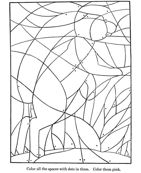 Hidden Picture Coloring Page Fill In The Colors To Find Hidden Bunny