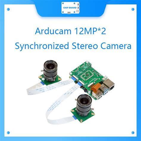 Arducam 12mp2 Synchronized Stereo Camera Bundle Kit For Raspberry Pi