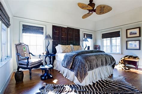 It varies from actual zebra forms to zebra patterns in fabrics and area rugs. Zebra rug and African textiles used in the trendy bedroom ...