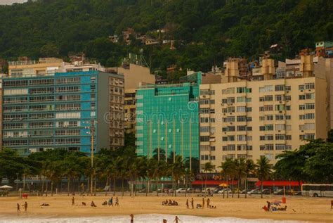 Rio De Janeiro Copacabana Strand Brasilien Sch Ne Landschaft Mit See Und Strandansichten Der