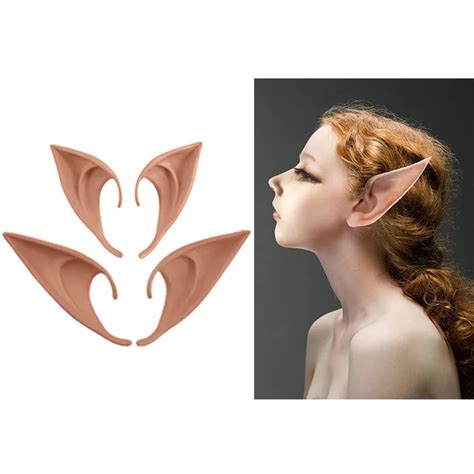 1 Pair Elf Ears Fairy Cos Mask Cosplay Accessories Latex Soft