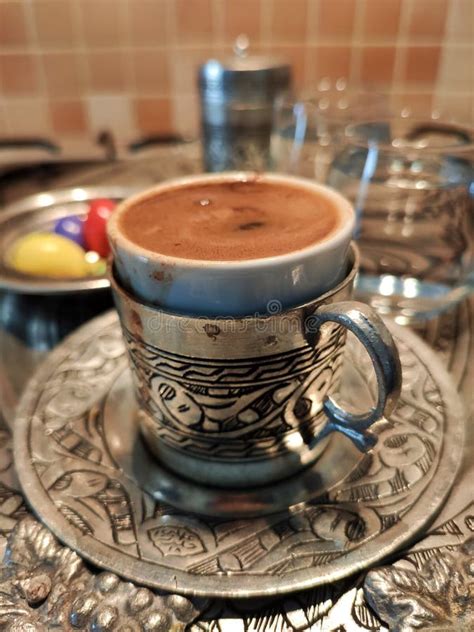 Delicious Traditional Turkish Coffee Its Cooking And Presentation